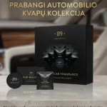 89 aromatic rinkinys automobiliu metalinis laikiklis ir 12 automobilio kvapo papildymai.